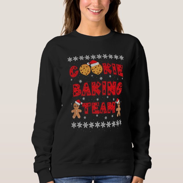 Camiseta Cookie Baking Team Gingerbread Men With Xmas Hats  (Frente)