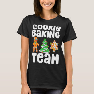 Camiseta Cookie Baking Team Natal Gingerbird Família Te
