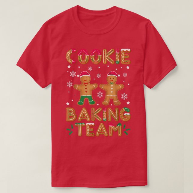 Camiseta Cookie Baking Team Papais noeis Cookie Baker Ginge (Frente do Design)