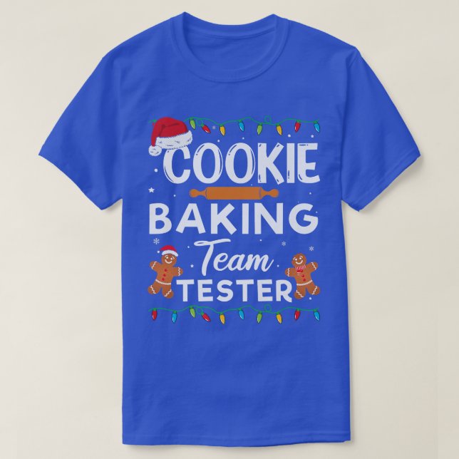 Camiseta Cookie Baking Team Tester Gingerbird Cristo Engraç (Frente do Design)