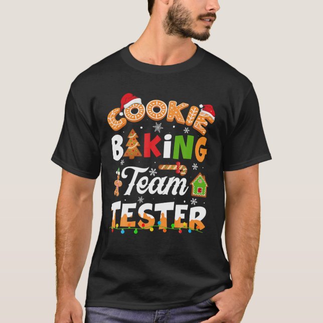 Camiseta Cookie Baking Team Tester Gingerpão Funny (Frente)