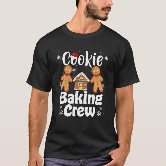 Camiseta Cookie Baking Team Tester Gingerpão Natal (Frente)