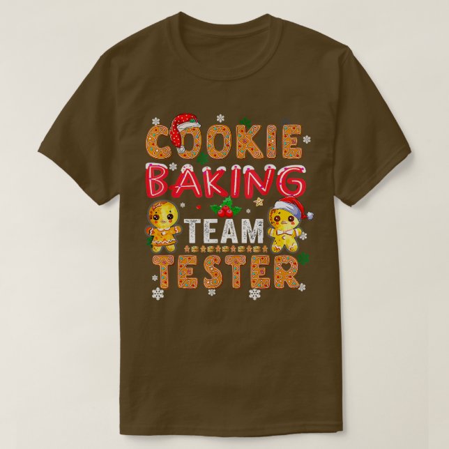 Camiseta Cookie Baking Team Tester Gingerpão Te (Frente do Design)