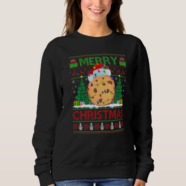 Camiseta Cookie Biscuit  Xmas Tree Ugly Santa Cookie Christ (Frente)