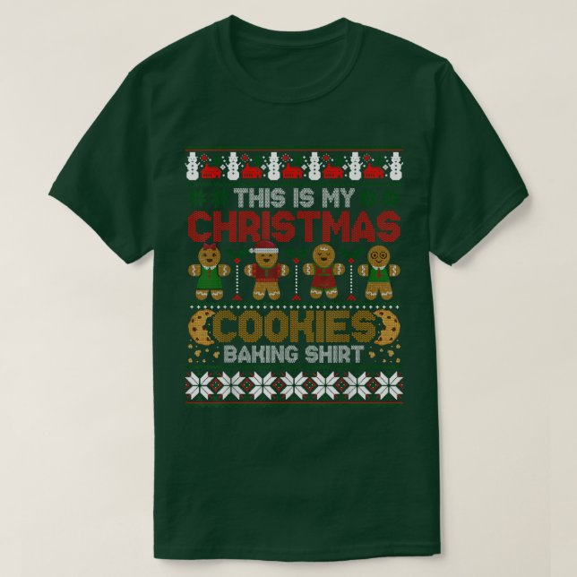 Camiseta Cookie Crew Gingerbread This Is My Christmas Cooki (Frente do Design)