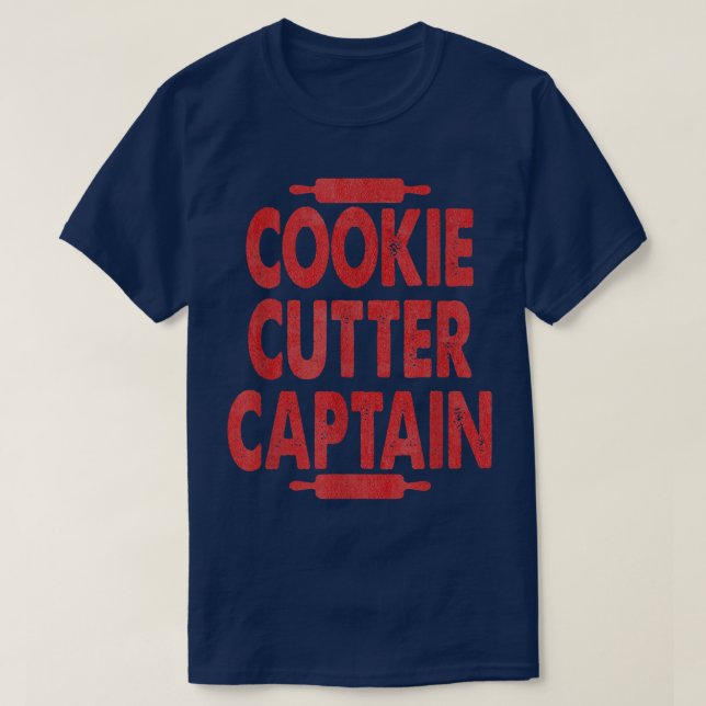 Camiseta Cookie Cutter Capitão Funny Baking para Baking Lov (Frente do Design)