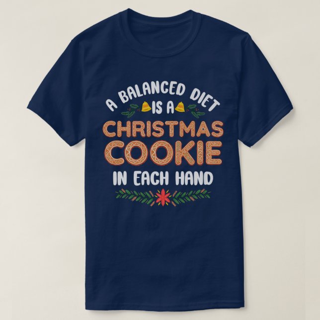 Camiseta Cookie de Natal com assar (Frente do Design)