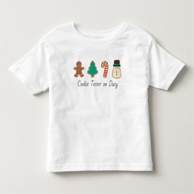 Camiseta Cookie de Natal da Família Correspondente (Frente)