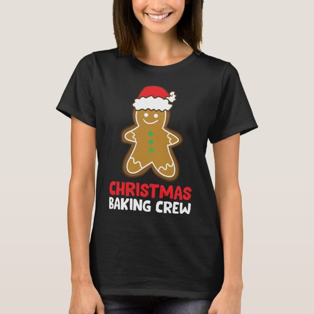 Camiseta Cookie de Natal Fazendo Tripulação Engraçada Ginge (Frente)