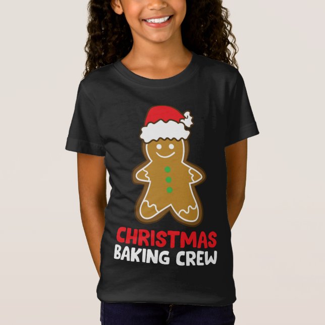 Camiseta Cookie de Natal Fazendo Tripulação Engraçada Ginge (Frente)