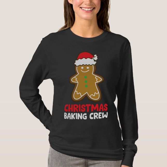 Camiseta Cookie de Natal Fazendo Tripulação Engraçada Ginge (Frente)