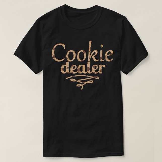 Camiseta Cookie Dealer, Men Women, Baking Cozinhar, Pastela (Frente do Design)