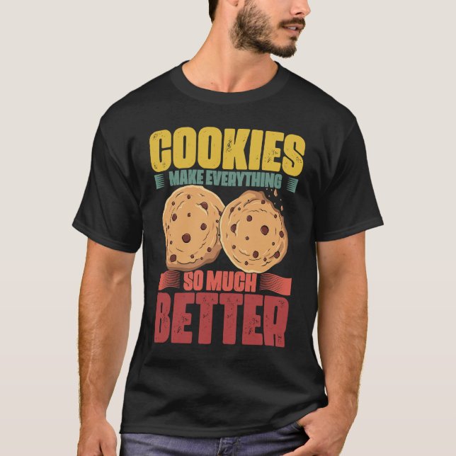 Camiseta Cookie Faz Tudo Cookie Comer Cookie (Frente)