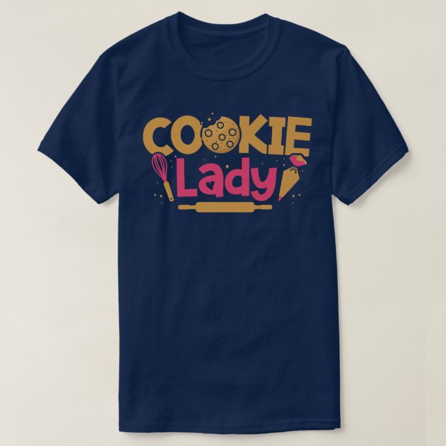 Camiseta Cookie Lady Baking Pastry Lover Baker Chef Sweet T (Frente do Design)