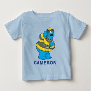 Camiseta Cookie Monster   Fantasia de Bombeiro