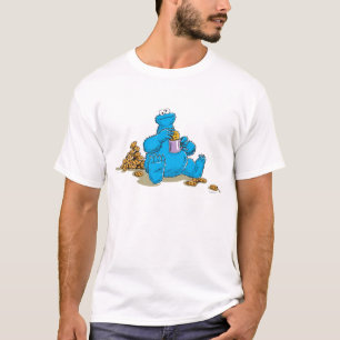 Camiseta Cookie Monster Vintage Comendo Cookies