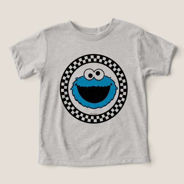 Camiseta Cookie Monster Xadrez (Design frontal)