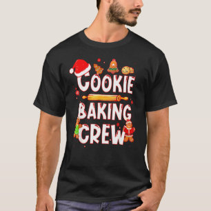Camiseta Cookie Natal Fazendo Tripulação Engraçada Família