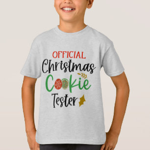 Camiseta Cookie Oficial Tester Funny Toddler Natal