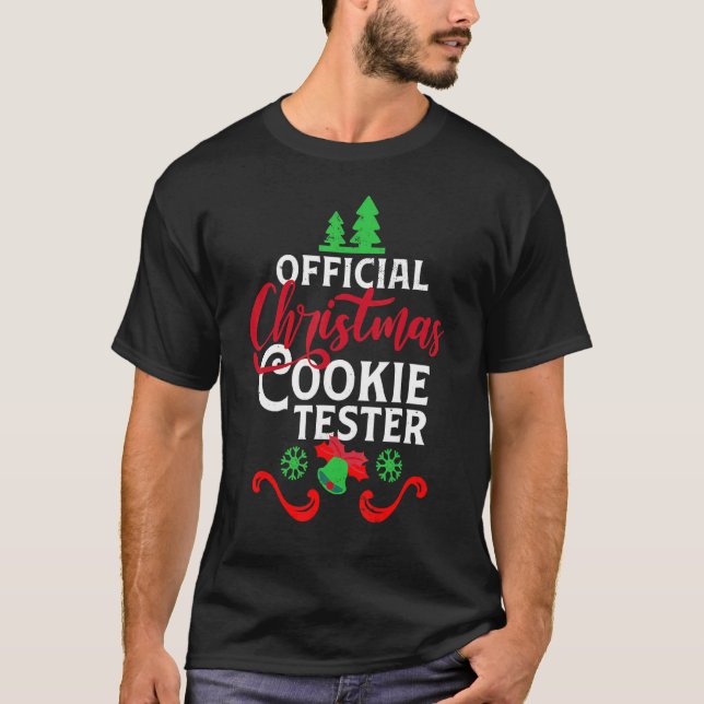 Camiseta Cookie Taster Baking oficial de Natal (Frente)