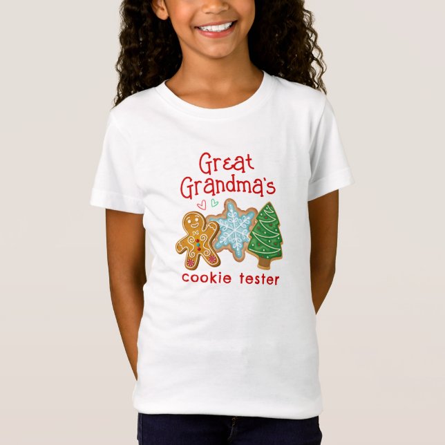 Camiseta Cookie Tester da vovó é cozinheira (Frente)