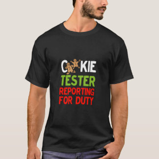 Camiseta Cookie Tester Relatando O Quociente De Natal Gi