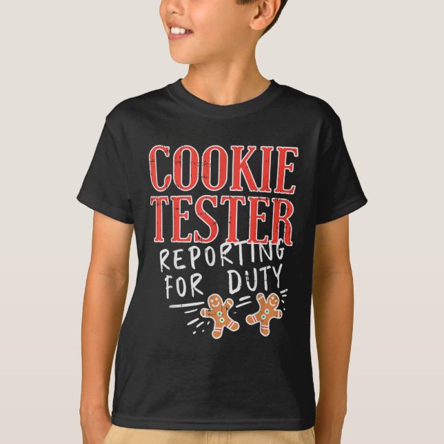 Camiseta Cookie Tester Rerting Duty Funny Christmas Xmas Ki (Frente)