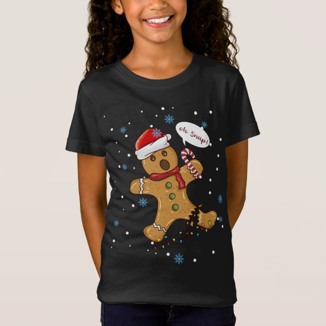 Camiseta Cookies de Natal com Pão de Gingerência (Frente)