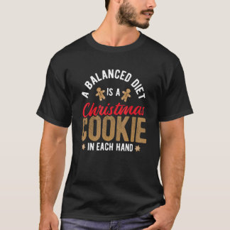 Camiseta Cookies De Natal Em Cada Mão Papais noeis De Elf D