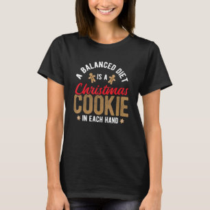 Camiseta Cookies De Natal Em Cada Mão Papais noeis De Elf D