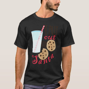 Camiseta Cookies De Natal Engraçados E Leite Que Eu Coloque