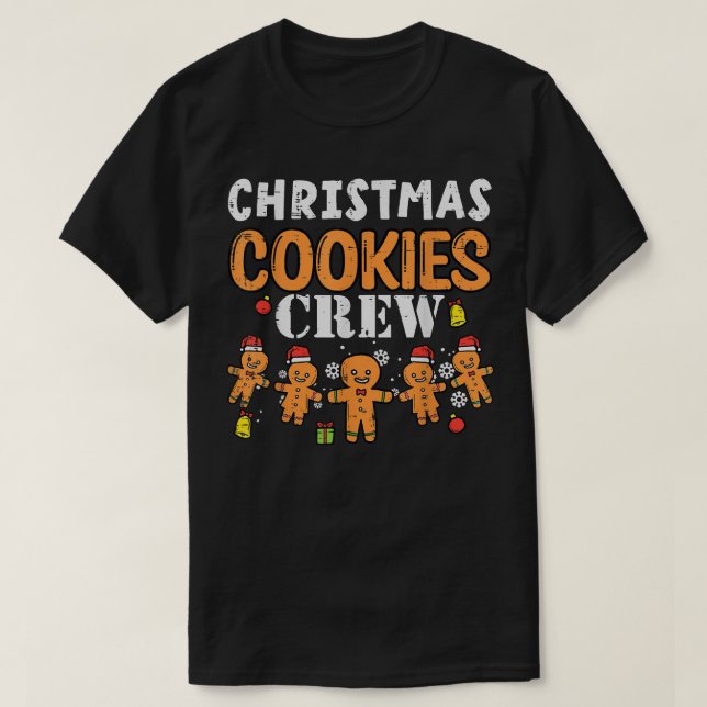 Camiseta Cookies de Natal Tripulação Engraçada Natal PJs Xm (Frente do Design)