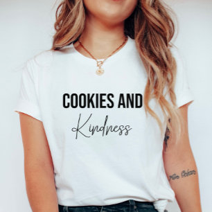 Camiseta Cookies e bondade Camiseta-T, de uso feminino