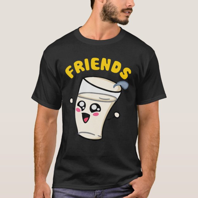 Camiseta Cookies E Leite - 2 De Combinação De 2 Casais - Me (Frente)