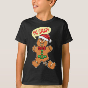 Camiseta Cookies engraçados de Natal OH SNAP Gingerpão
