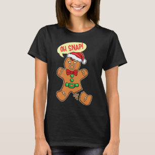 Camiseta Cookies engraçados de Natal OH SNAP Gingerpão