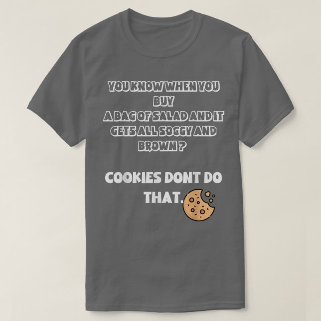 Camiseta Cookies Melhor Que Salada (Frente do Design)