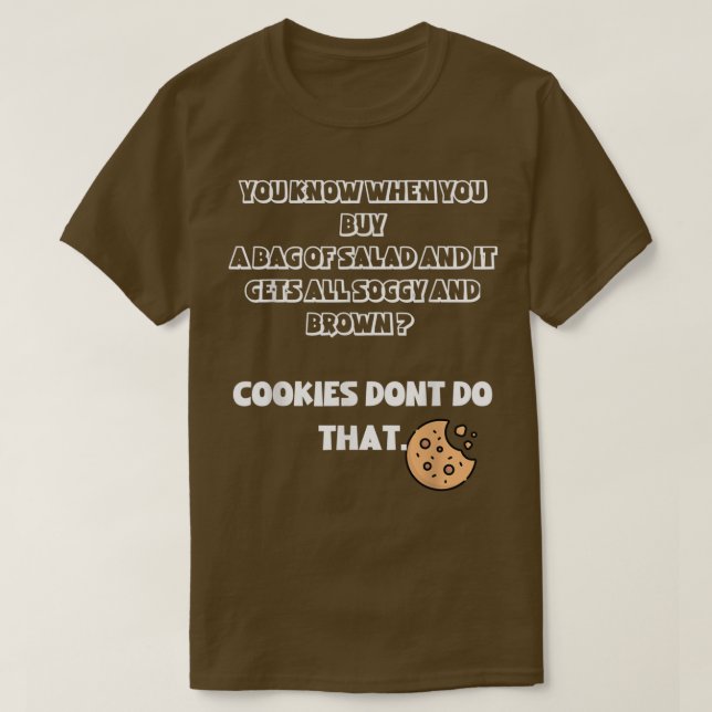 Camiseta Cookies Melhor Que Salada (Frente do Design)