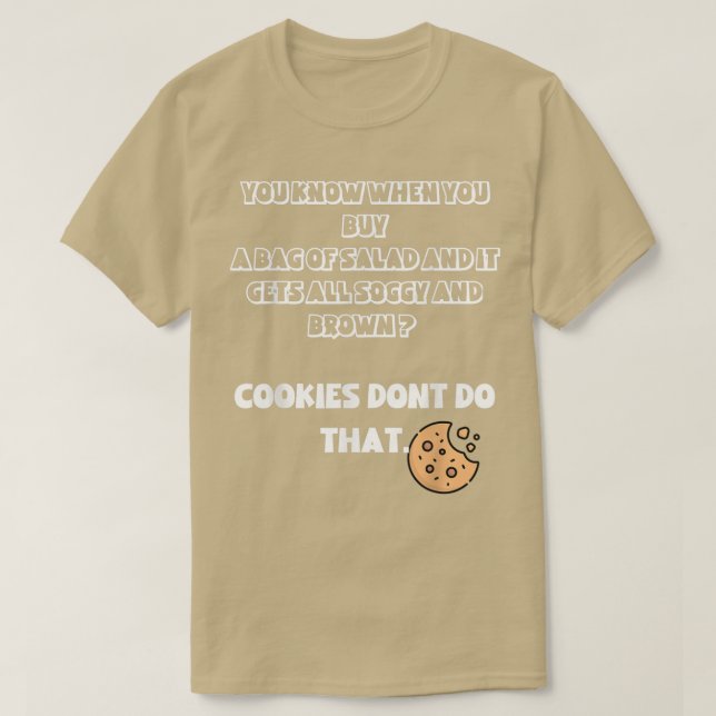 Camiseta Cookies Melhor Que Salada (Frente do Design)