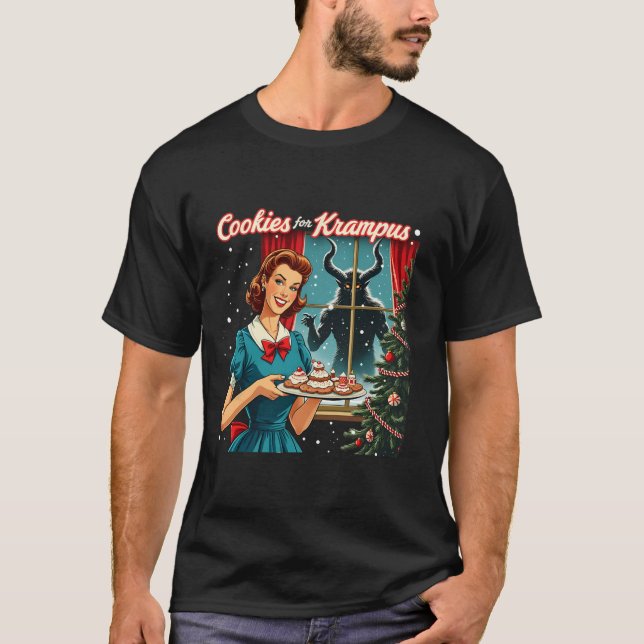 Camiseta Cookies Para Krampus Engraçado Natal Xmas Krampus  (Frente)