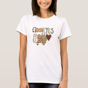 Camiseta Cookies para Papais noeis e presentes