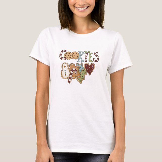 Camiseta Cookies para Papais noeis e presentes (Frente)