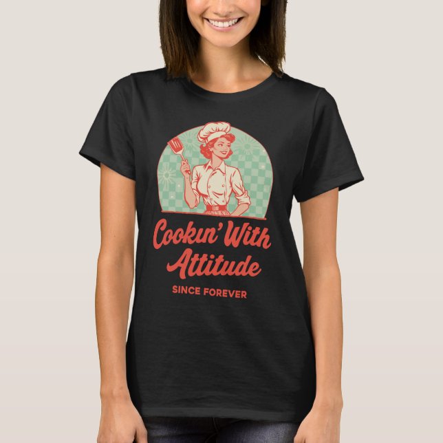 Camiseta Cookin' com atitude (Frente)