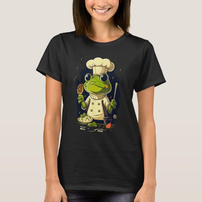 Camiseta Cooking Frog Restaurant cook on Frog chef (Frente)