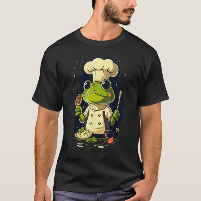 Camiseta Cooking Frog Restaurant cook on Frog chef (Frente)