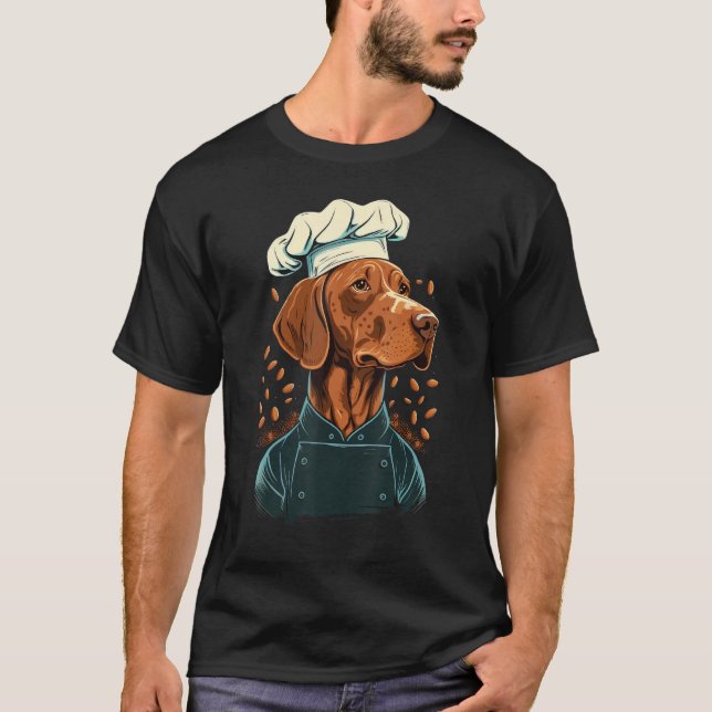 Camiseta Cooking Vizsla Restaurant cook on Vizsla chef (Frente)
