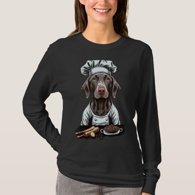 Camiseta Cooking Weimaraner Restaurant cook on Weimaraner c (Frente)