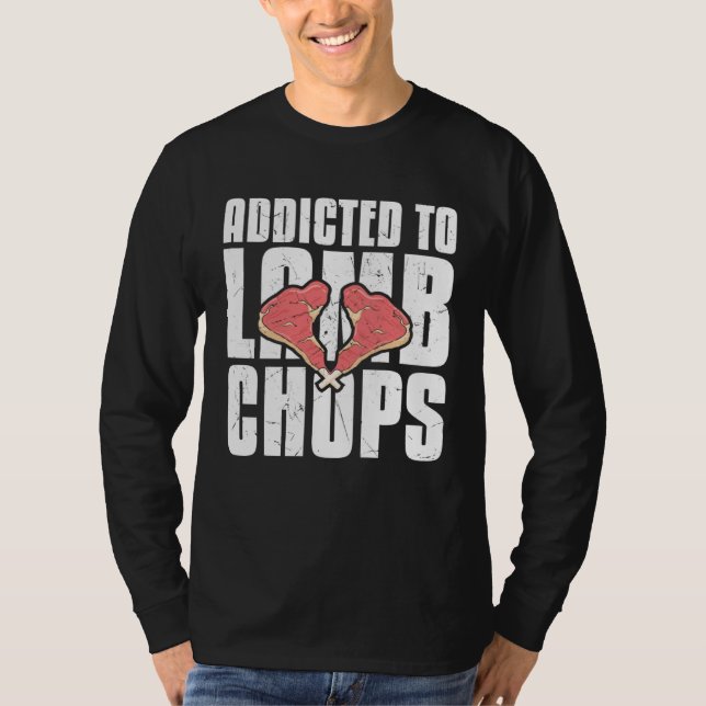Camiseta Cool Addicted To Lamb Chops Chop  Lamb (Frente)