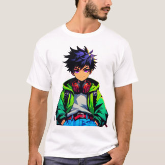 Camiseta Cool Anime Boy Art
