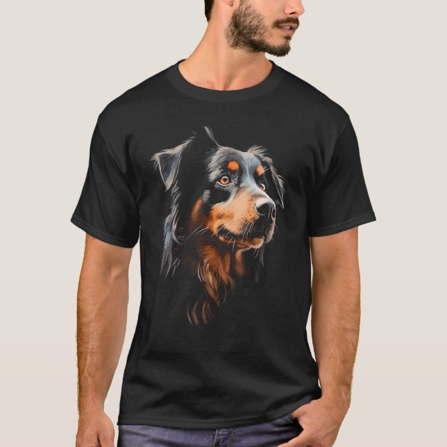 Camiseta Cool Australian Shepherd Face Awesome (Frente)